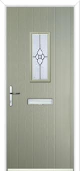 1 Square Finesse Composite Front Door in Pebble Grey
