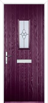1 Square Finesse Composite Front Door in Purple Violet