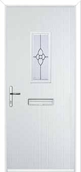 1 Square Finesse Composite Front Door in White