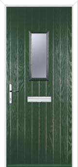 1 Square Composite Front Door in Green