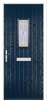 1 Square Murano Composite Front Door in Dark Blue