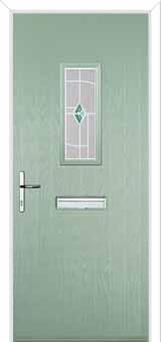 1 Square Murano Composite Front Door in Chartwell Green