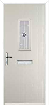 1 Square Murano Composite Front Door in Cream