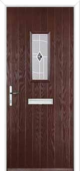 1 Square Murano Composite Front Door in Darkwood