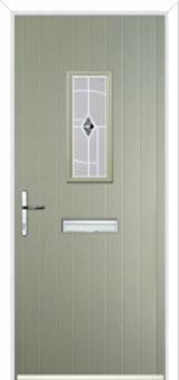 1 Square Murano Composite Front Door in Pebble Grey