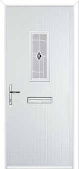 1 Square Murano Composite Front Door in White