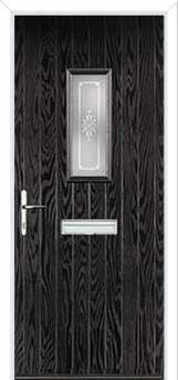 1 Square Staxton Composite Front Door in Black Brown