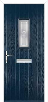 1 Square Staxton Composite Front Door in Dark Blue