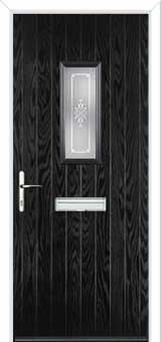 1 Square Staxton Composite Front Door in Black