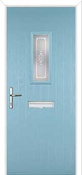 1 Square Staxton Composite Front Door in Duck Egg Blue
