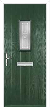 1 Square Staxton Composite Front Door in Green
