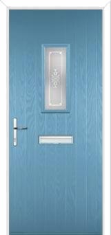 1 Square Staxton Composite Front Door in Pastel Blue