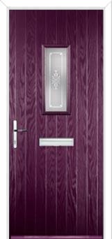 1 Square Staxton Composite Front Door in Purple Violet