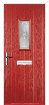 1 Square Staxton Composite Front Door in Red