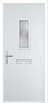 1 Square Staxton Composite Front Door in White