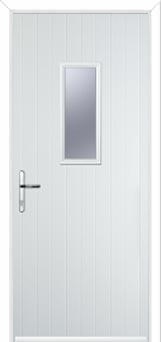1 Square Composite Back Door in White