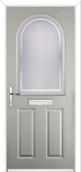2 Panel 1 Arch Enfield Composite Front Door in Agate Grey