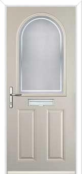 2 Panel 1 Arch Enfield Composite Front Door in Cream