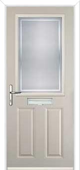 2 Panel 1 Square Enfield Composite Front Door in Cream