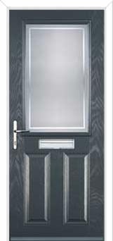 2 Panel 1 Square Enfield Composite Front Door in Anthracite Grey