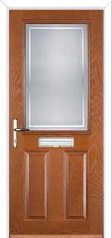 2 Panel 1 Square Enfield Composite Front Door in Oak