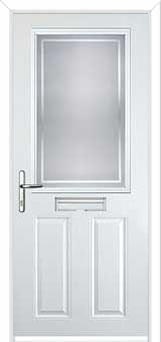 2 Panel 1 Square Enfield Composite Front Door in White