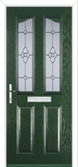 2 Panel 2 Angle Finesse Composite Front Door in Green