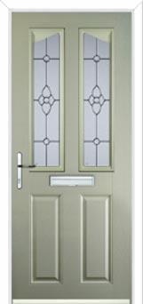 2 Panel 2 Angle Finesse Composite Front Door in Pebble Grey