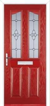 2 Panel 2 Angle Finesse Composite Front Door in Red
