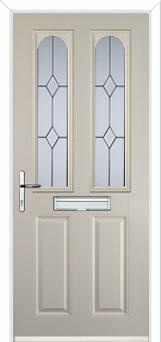 2 Panel 2 Arch Classic Composite Front Door in Cream