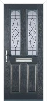 2 Panel 2 Arch Elegance Composite Front Door in Anthracite Grey