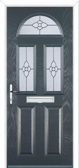 2 Panel 2 Square 1 Arch Finesse Composite Front Door in Anthracite Grey