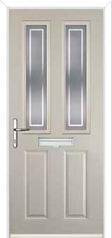 2 Panel 2 Square Enfield Composite Front Door in Cream