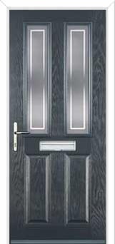 2 Panel 2 Square Enfield Composite Front Door in Anthracite Grey