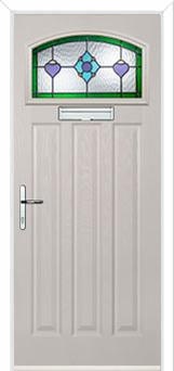 3 Panel 1 Square Dorchester Composite Door in Cream
