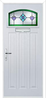 3 Panel 1 Square Dorchester Composite Door in White