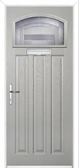 3 Panel 1 Square Havana Composite Door in Agate Grey