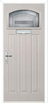 3 Panel 1 Square Havana Composite Door in Cream