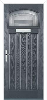 3 Panel 1 Square Havana Composite Door in Anthracite Grey