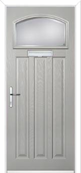 3 Panel 1 Square Kensington Composite Door in Agate Grey