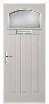 3 Panel 1 Square Kensington Composite Door in Cream