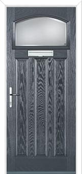3 Panel 1 Square Kensington Composite Door in Anthracite Grey