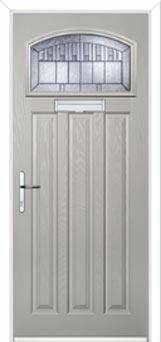 3 Panel 1 Square Prairie Composite Door in Agate Grey