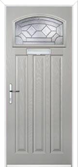 3 Panel 1 Square Simplicity Composite Door in Agate Grey