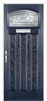 3 Panel 1 Square Simplicity Composite Door in Blue