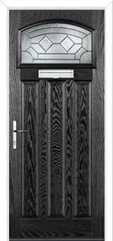 3 Panel 1 Square Simplicity Composite Door in Black