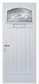 3 Panel 1 Square Simplicity Composite Door in White