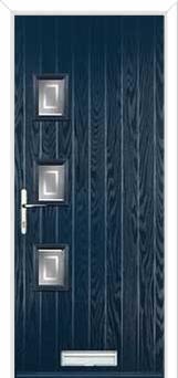 3 Square (off set) Enfield Composite Front Door in Dark Blue