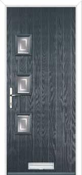 3 Square (off set) Enfield Composite Front Door in Anthracite Grey