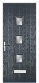 3 Square (centre) Staxton Composite Front Door in Anthracite Grey